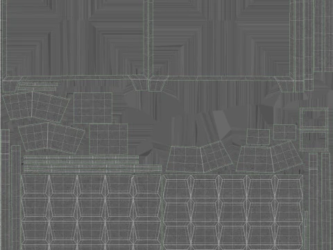 Concrete Wall Fence 3D Model