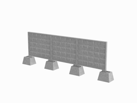Concrete Wall 3D मॉडल