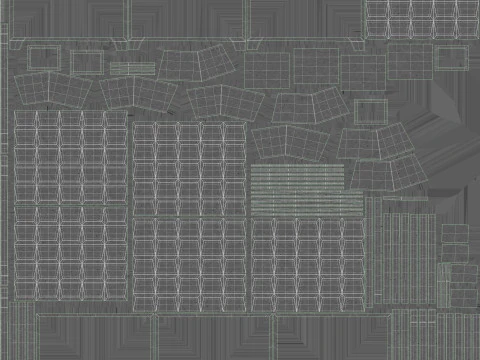 Betonnen muur 3D Model