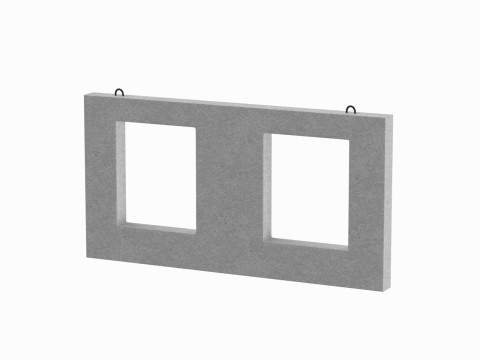 Concrete Wall Facade 3D Model