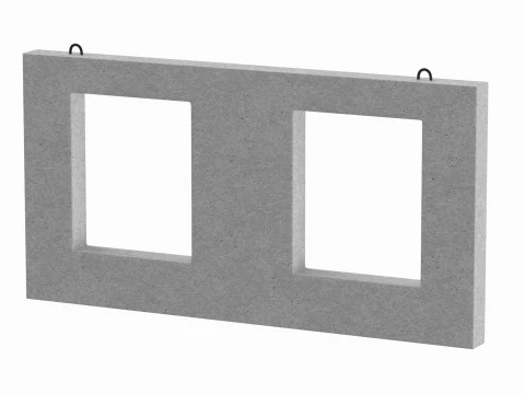Concrete Wall Facade 3D Model