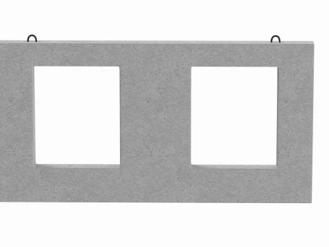 Concrete Wall Facade 3D Model