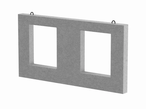 Concrete Wall Facade 3D Model