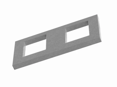 Concrete Wall Facade 3D Model