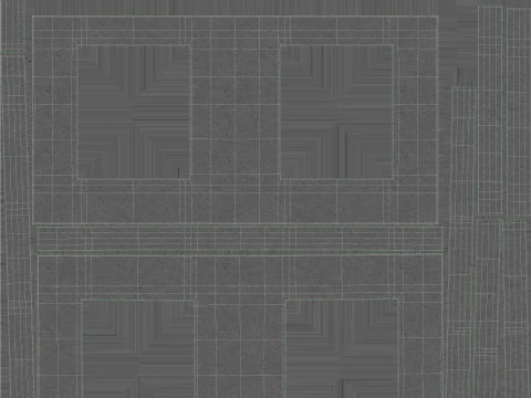 Concrete Wall Facade 3D Model