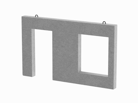 Concrete Wall Facade 3D मॉडल