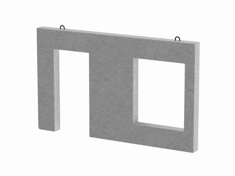 Фасад Бетонной Стены 3D Модель