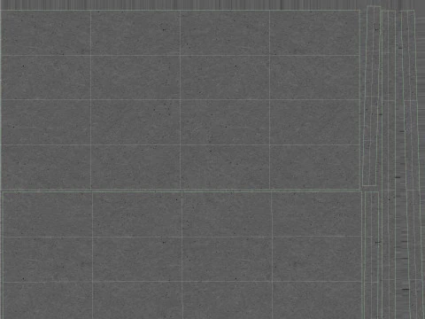 콘크리트 벽 외관 3D 모델