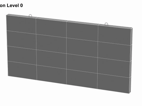 콘크리트 벽 외관 3D 모델