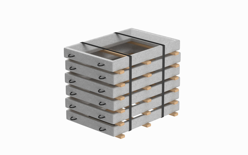 Stack Of Concrete Window Panels Model 3D .c4d .max .obj .3ds .fbx .stl .blend