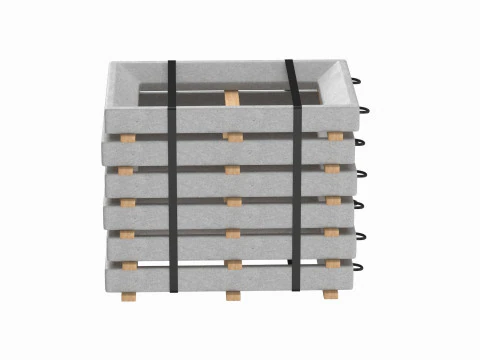Stack Of Concrete Window Panels 3D Model