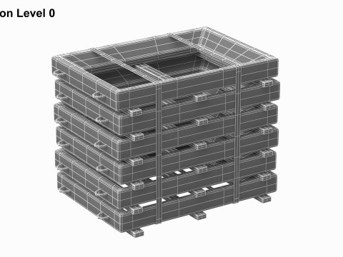 Stack Of Concrete Window Panels Model 3D