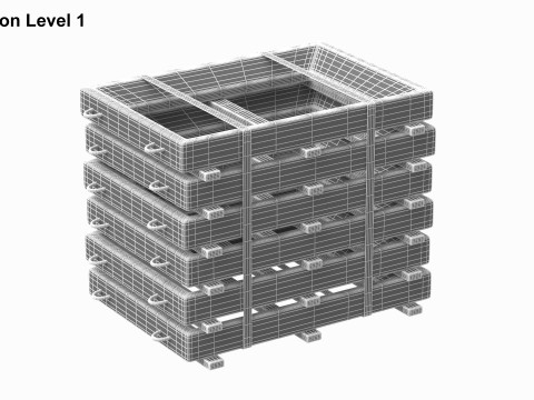 Stack Of Concrete Window Panels Model 3D