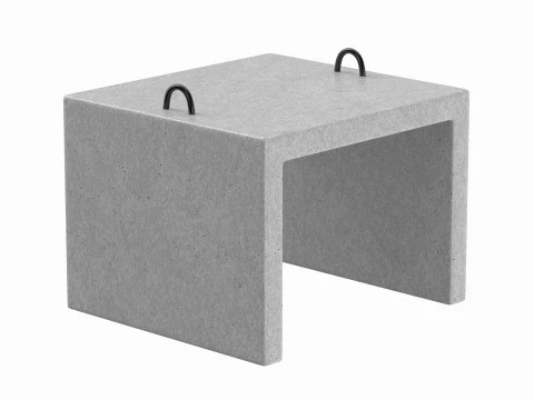 Industrial Concrete Block 3D Model