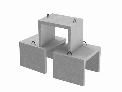 Бетонные блоки 3D Модель