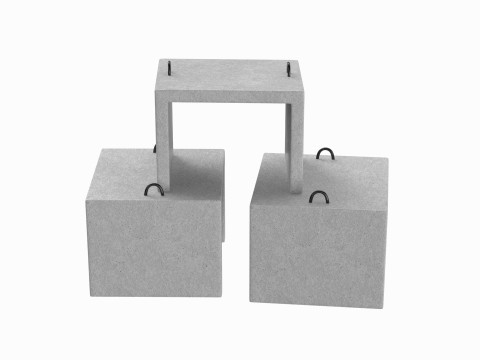 Concrete Blocks 3D Model