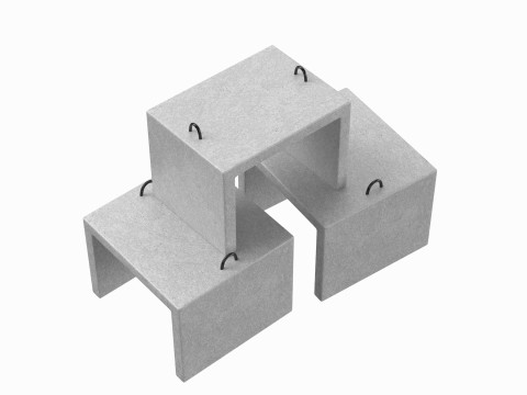 Concrete Blocks 3D Model