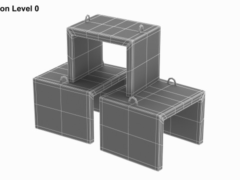 Concrete Blocks 3D Model