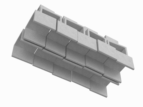 Stack Of Concrete Blocks Modèle 3D
