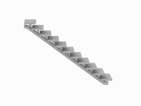 Concrete Stairs Collection 3D Model