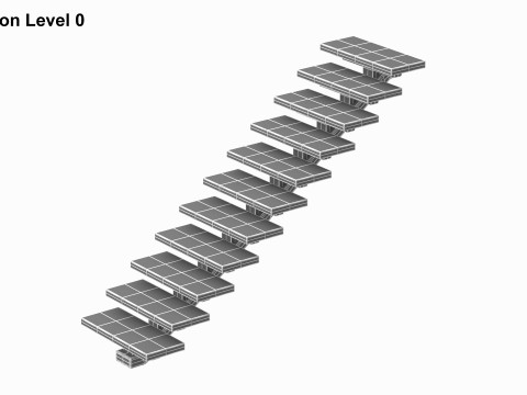 Concrete Stairs Collection 3D Model
