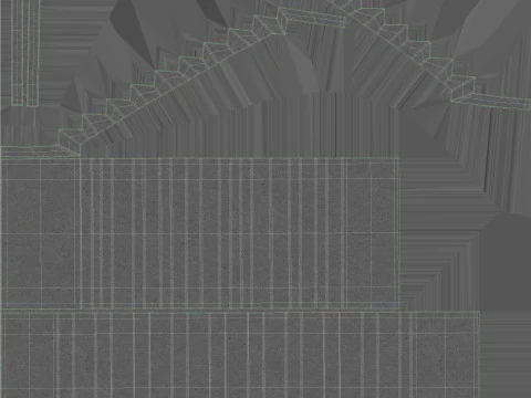 Concrete Stairs Collection 3D Model