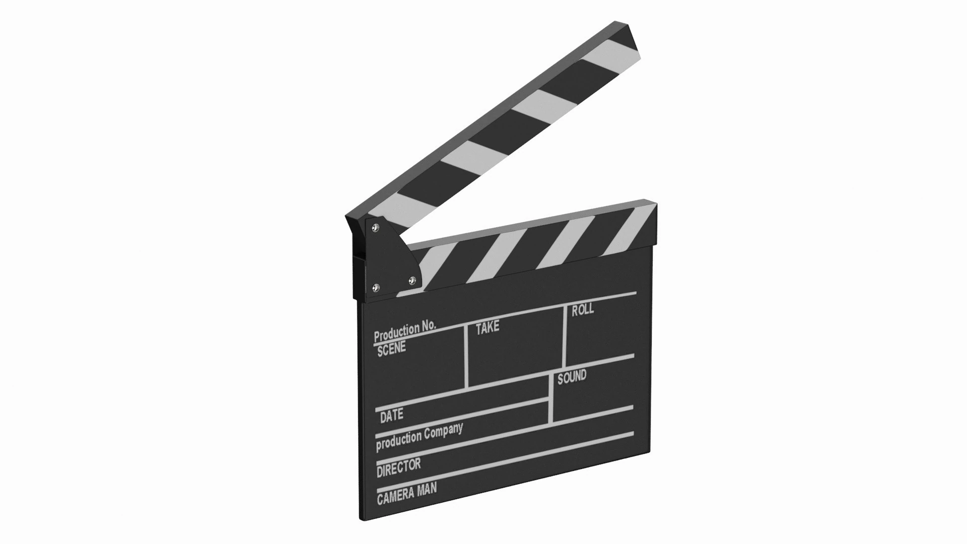 Filmtafel 3D Modell .c4d .max .obj .3ds .fbx .stl .blend 