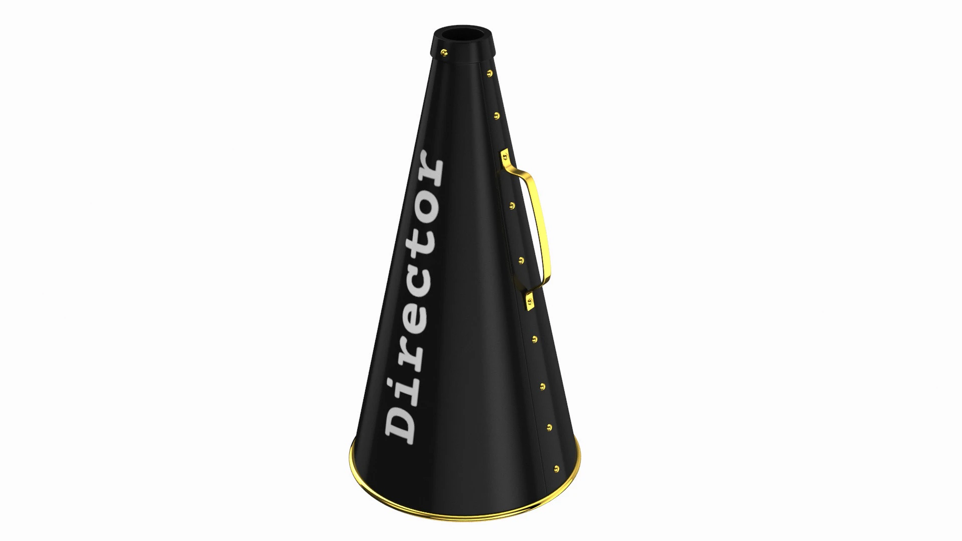 Old Movie Director Megaphone 3D Model .c4d .max .obj .3ds .fbx .stl .blend 