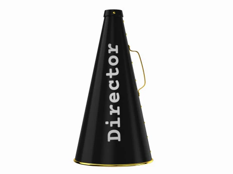 Old Movie Director Megaphone 3D Model
