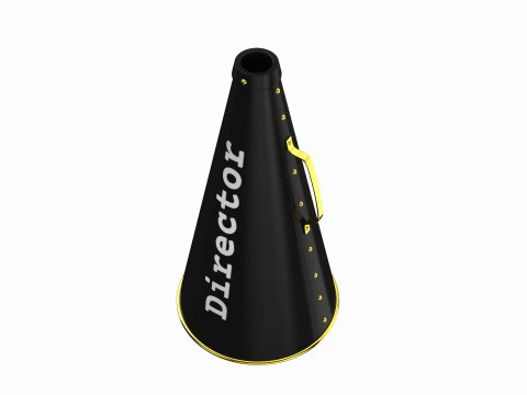 Old Movie Director Megaphone 3D Model