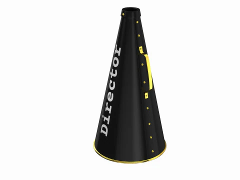 Old Movie Director Megaphone 3D Model