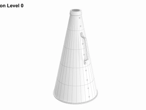Old Movie Director Megaphone 3D Model