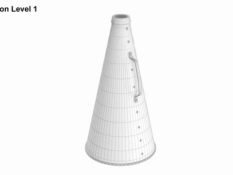 Old Movie Director Megaphone 3D Model