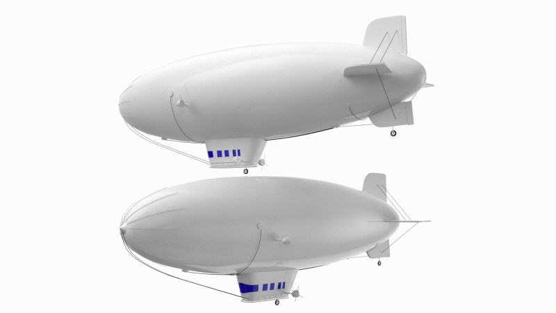 Sterowiec Model 3D .c4d .max .obj .3ds .fbx .stl .blend 