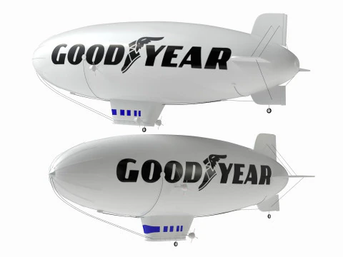 Дирижабль хорошего года, высокое качество 3D Модель