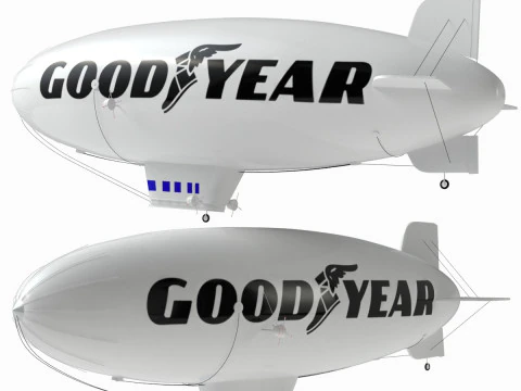 Good Year Blimp High Quality 3D Model