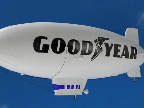 Good Year Blimp High Quality 3D Model