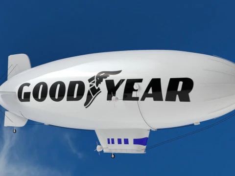 Good Year Blimp High Quality 3D Model