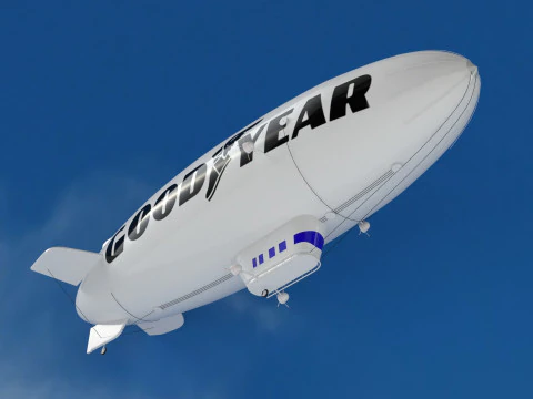 Good Year Blimp High Quality 3D Model