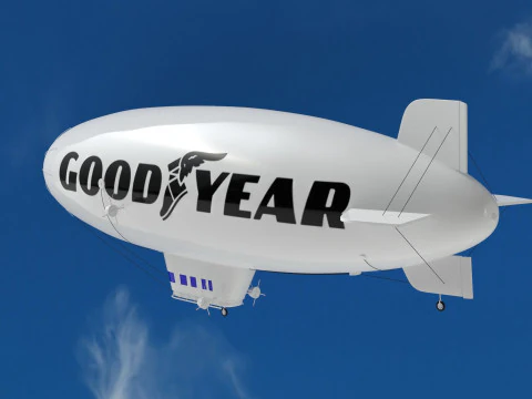 Good Year Blimp High Quality 3D Model