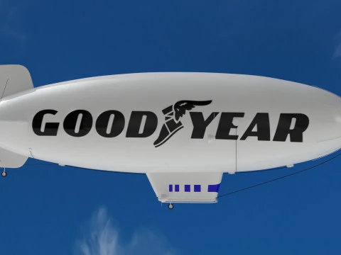 Good Year Blimp High Quality 3D Model