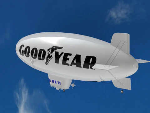 Good Year Blimp High Quality 3D Model