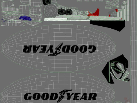 Good Year Blimp High Quality 3D Model