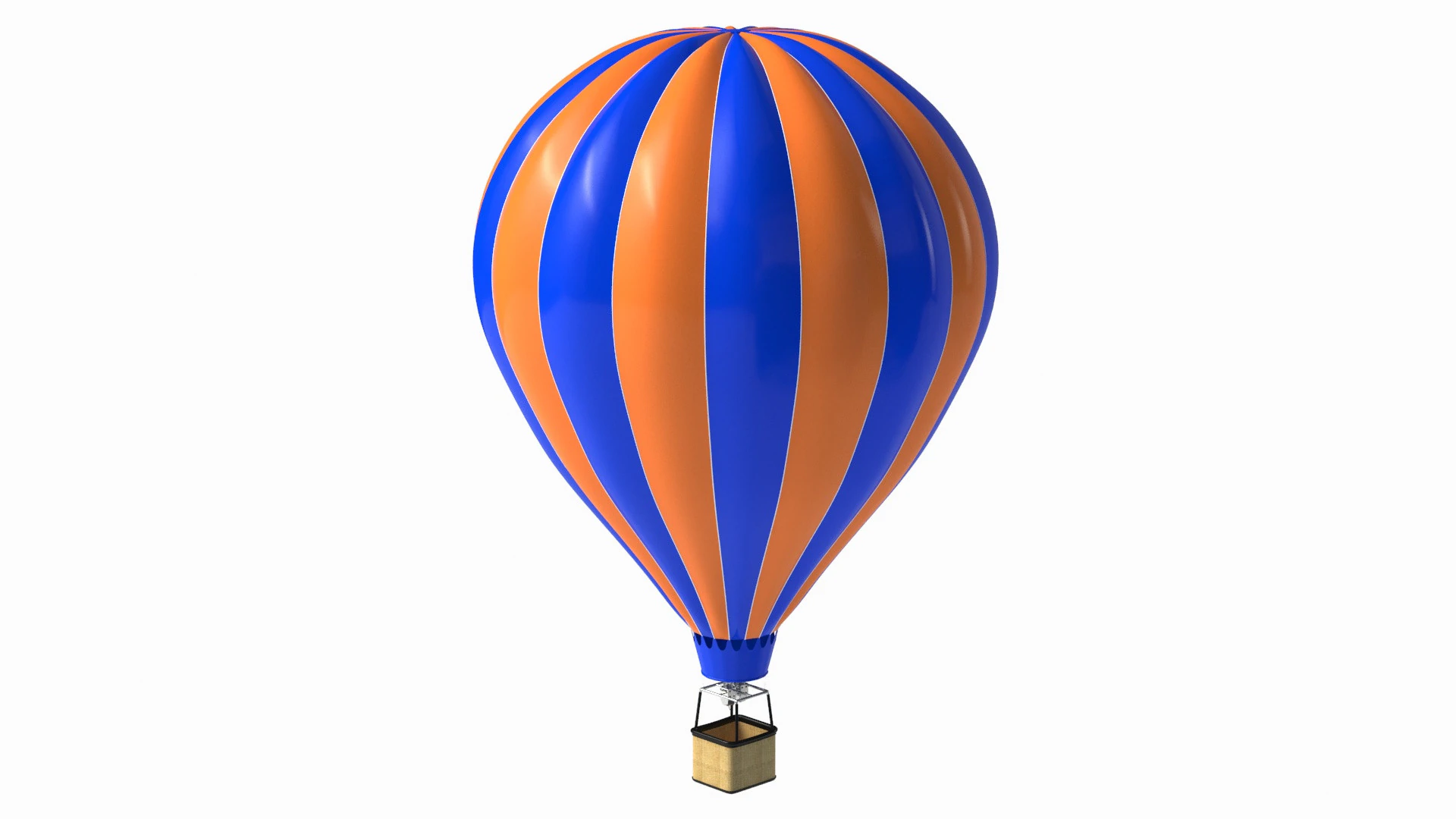 Hot Air Balloon 02 3D Model .c4d .max .obj .3ds .fbx .stl .blend