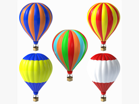 Hot Air Balloon Collection 3D Model