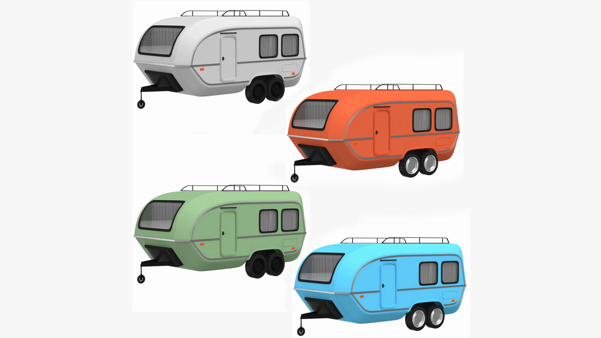 Caravan Collection 3D Model .c4d .max .obj .3ds .fbx .stl .blend 
