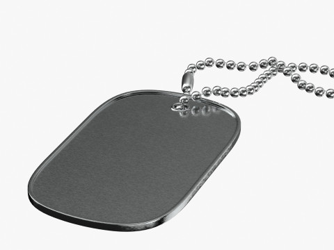 Dog Tag 01 3D Model