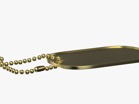 Dog Tag 01 3D Model