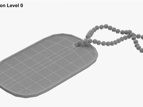 Erkennungsmarke 01 3D Modell