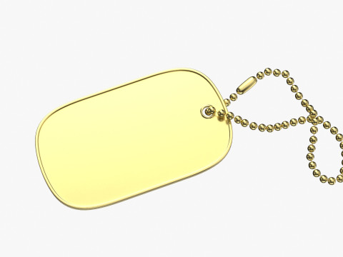 Dog Tag 03 3D Model